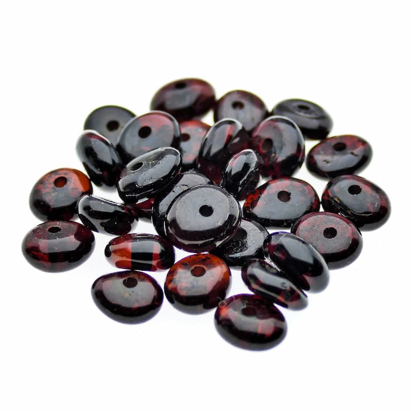 Chery amber chip beads - polished, smiith style
