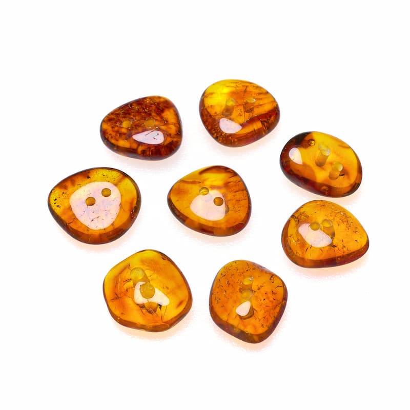 Cognac color free form amber buttons